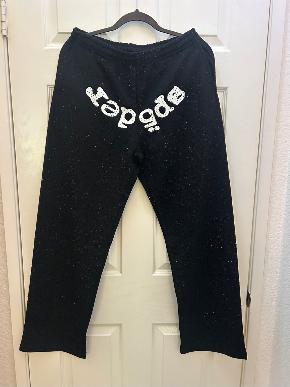 Sp5der Black with Rhinestone Joggers